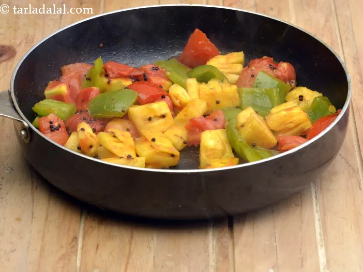 Step 12 – Mix well and cook on a medium flame for 3 minutes, while stirring occasionally.