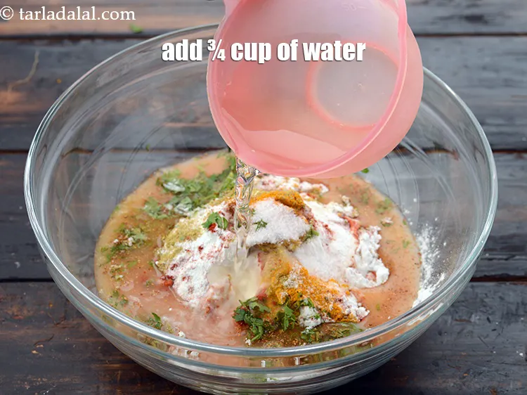 Step 19 – Add approx. &frac34; cup of water. Do not add all the water at once as …