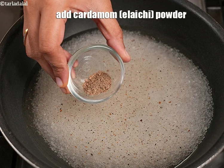 Step 5 – Add 1/8 tsp <a href="https://www.tarladalal.com/glossary-cardamom-powder-elaichi-powder-265i">cardamom (elaichi) powder</a>. Cardamom is a fragrant spice with a complex …