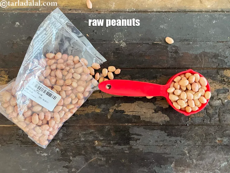 Step 3 – This is what raw peanuts look like.