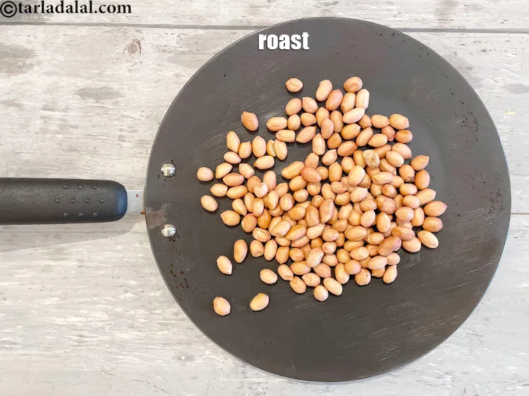 Step 16 – Roasting enhances the flavour of the peanuts. Hence, to roast add few peanuts to a …