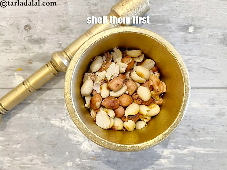 Step 19 – To crush them, shell them first. At times we remove only some of the skin …