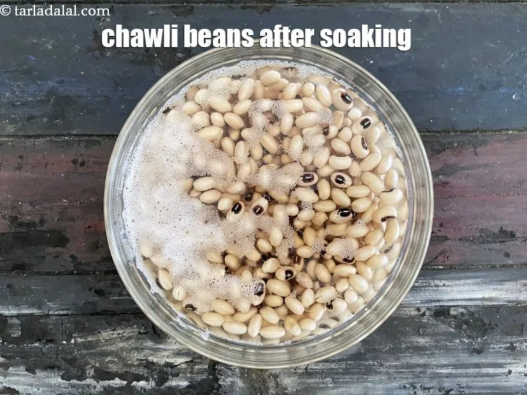Step 6 – This is what like the chawli beans look like in the morning.