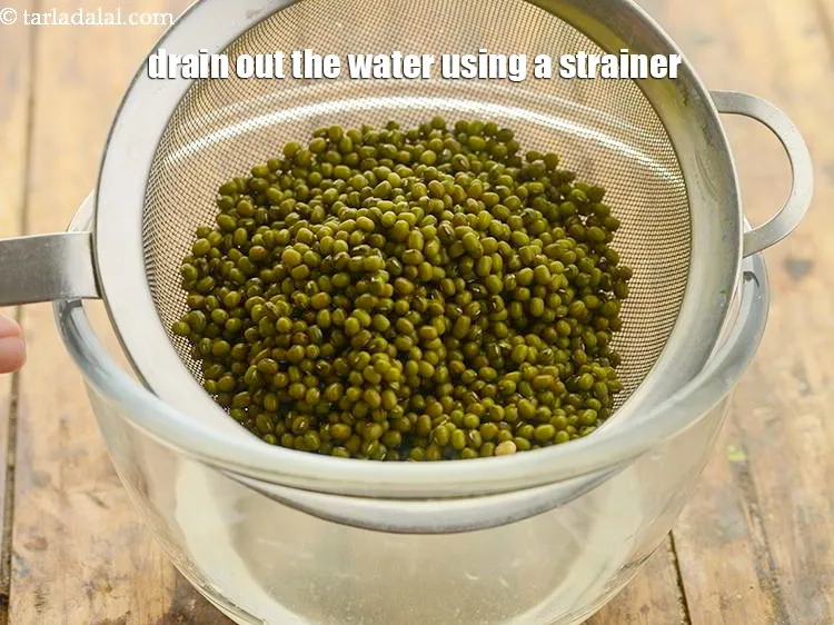 Step 6 – Drain out the water using a strainer and discard the water.