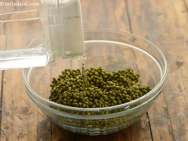 Step 27 – Again add enough water. This time the water is for soaking the mung.