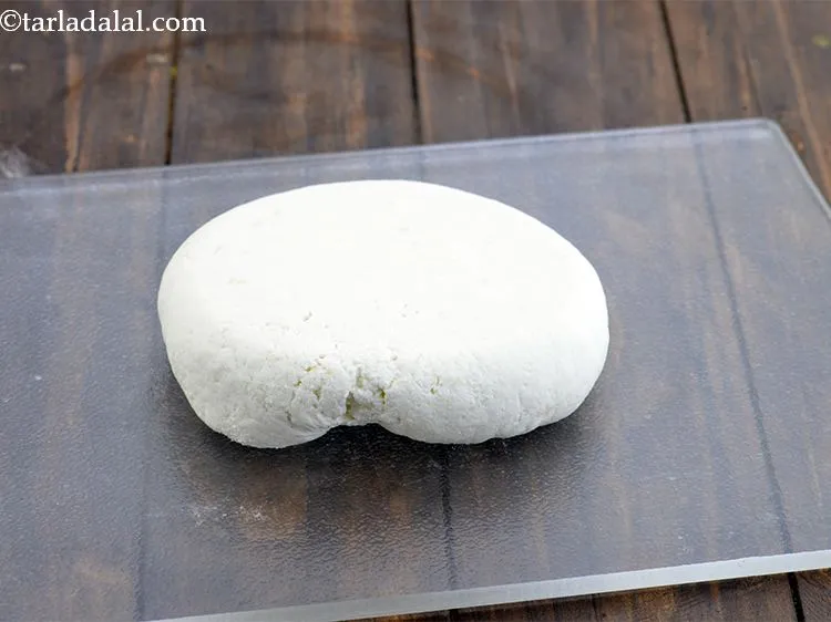 Step 36 – Remove the <strong>paneer</strong> from the muslin cloth and after 1 to 2 hours.