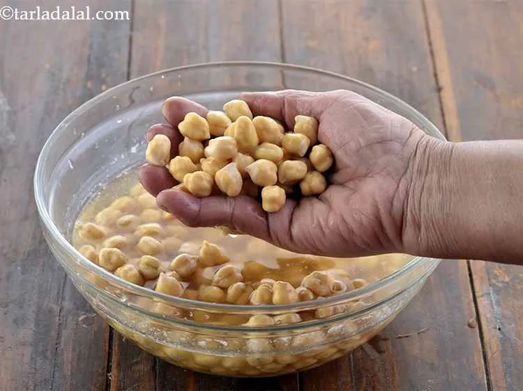 Step 13 – After soaking, the chickpeas will look like this
