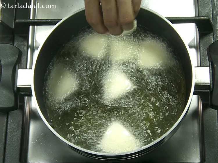 Step 3 – For frying the leftover idlis for the <strong>idli chaat</strong> recipe, heat the oil in a …