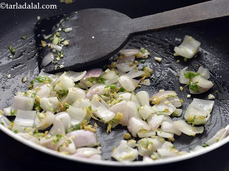 Step 13 – Saut&eacute; on a medium flame for 1 minute.