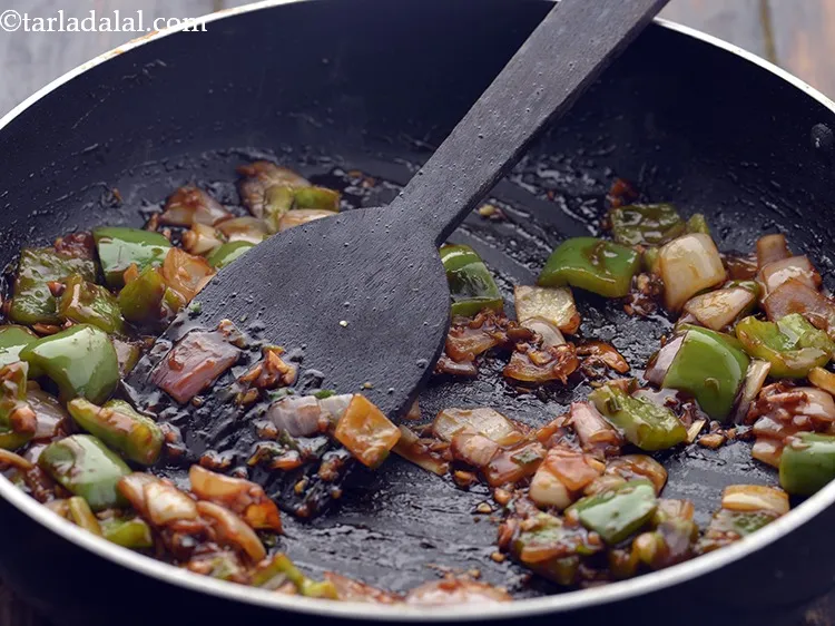 Step 19 – Mix well and cook on a medium flame for 1 minute, while stirring continuously.