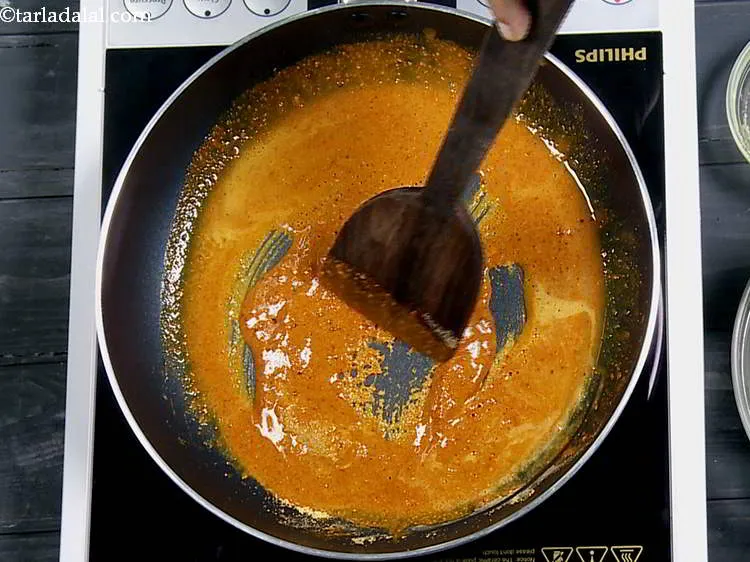 Step 24 – Saut&eacute; on a medium flame for a few seconds. Ensure the chutney does not burn …