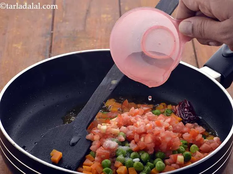 Step 10 – Add the 2 tbsp of water