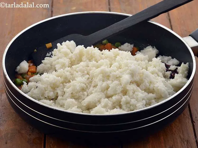 Step 12 – Finally, add the crumbled idlis. If you wish to make a spicy <strong>idli upma</strong>, then …