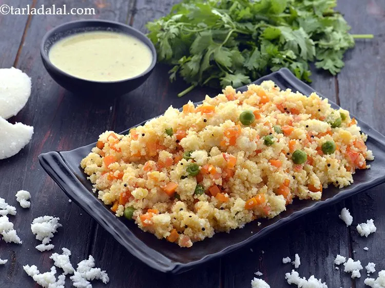 Step 14 – Serve the&nbsp;<strong>idli upma | idli upma with leftover idli |&nbsp;healthy idli upma&nbsp;|&nbsp;</strong>&nbsp;immediately with <a href="https://www.tarladalal.com/Coconut-Chutney--(-Idlis-and-Dosas)-1653r" …