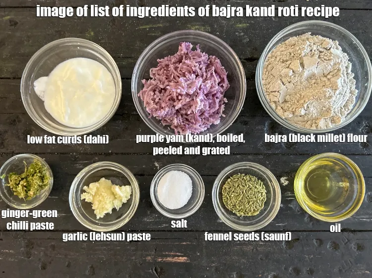 Step 2 – <strong>what is bajra kand roti recipe made of ?</strong> &nbsp;<u><em>See below image of list of …