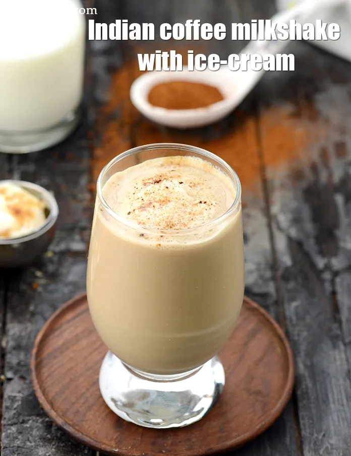 Step 15 – Pour <strong>cold coffee with ice cream recipe | Indian coffee milkshake with ice-cream | 4 …