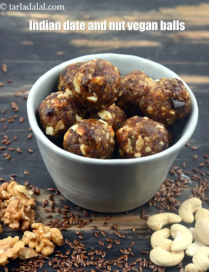 Step 18 – Serve <strong>cashew walnut date balls | Indian date and nut vegan balls | quick no …