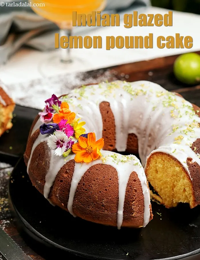Step 32 – Serve <strong>Indian glazed lemon pound cake</strong> as a tea time cake.