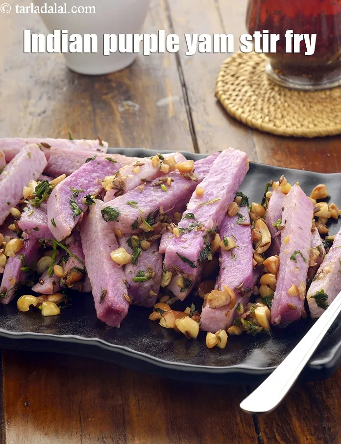 Step 16 – Serve<strong> kand stir fry recipe | Indian purple yam stir fry | kand and peanut …
