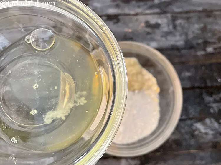 Step 13 – Add&nbsp;<meta charset="UTF-8" />1&nbsp;<a href="glossary-egg-white-1954i">egg white</a>.&nbsp;Eggs are an inexpensive good quality <a href="https://www.tarladalal.com/article-protein-rich-vegetarian-indian-foods-221">protein rich foods</a> with …