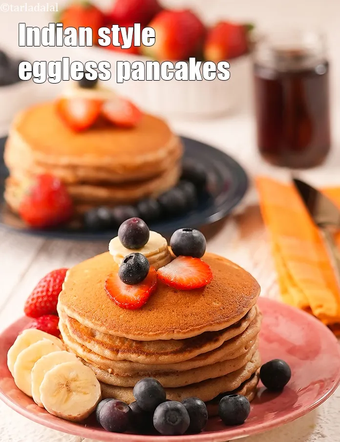 स्टेप 20 – पैनकेक को एक के ऊपर एक रखें। पैनकेक के ऊपर …