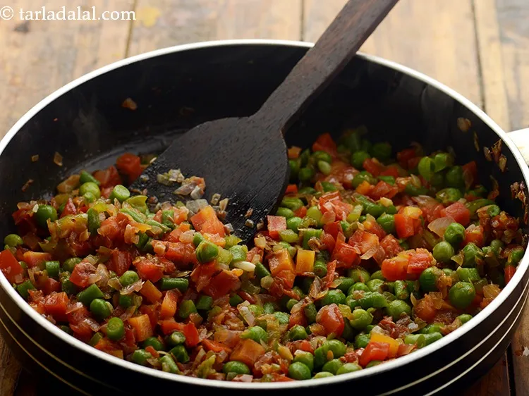 Step 14 – Add salt and mix well and cook on medium flame for 1 minute, while stirring …