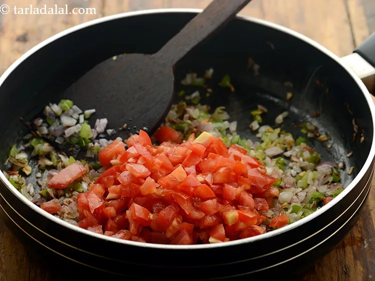 Step 9 – Add tomatoes.