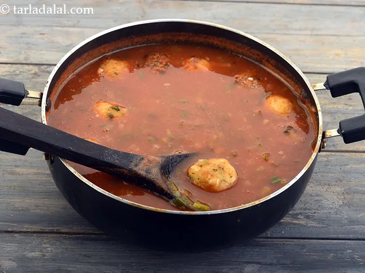 Step 33 – Mix gently and cook on a medium flame for 2 minutes, while stirirng occasionally.