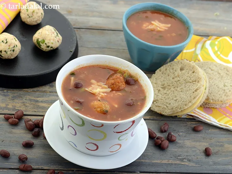 Step 34 – Serve <strong>Indian style Mexican tomato soup | Mexican vegetarian tomato soup | Mexican tomato soup …