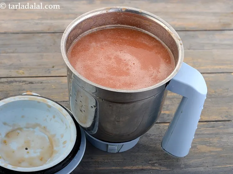 Step 5 – Cool and blend in a mixer till smooth.