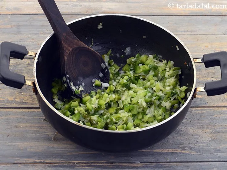 Step 12 – Saut&eacute; on a medium flame for 1 minute.