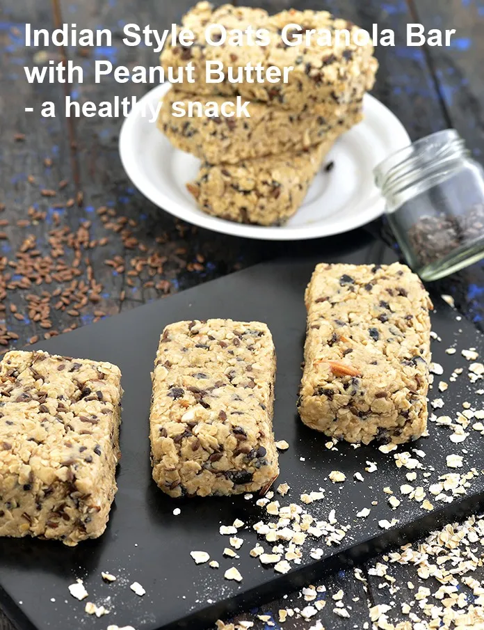 Step 33 – <strong>Indian Style Oats Granola Bar with Peanut Butter &ndash; a healthy snack.&nbsp;</strong>