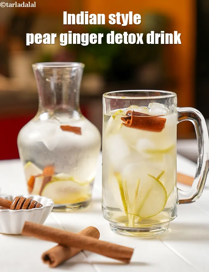 Step 9 – Sip pear cinnamon and honey detox drink for 6 hours while topping up with water …