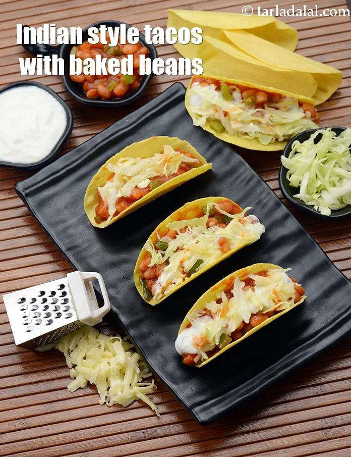 Step 27 – Serve <strong>baked beans tacos recipe | Indian style tacos with baked beans | veg Mexican …