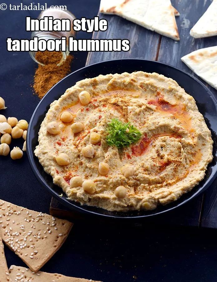 Step 23 – Refrigerate&nbsp;<strong>tandoori hummus recipe | Indian style tandoori hummus recipe | healthy tandoori hummus&nbsp;</strong>till use and …