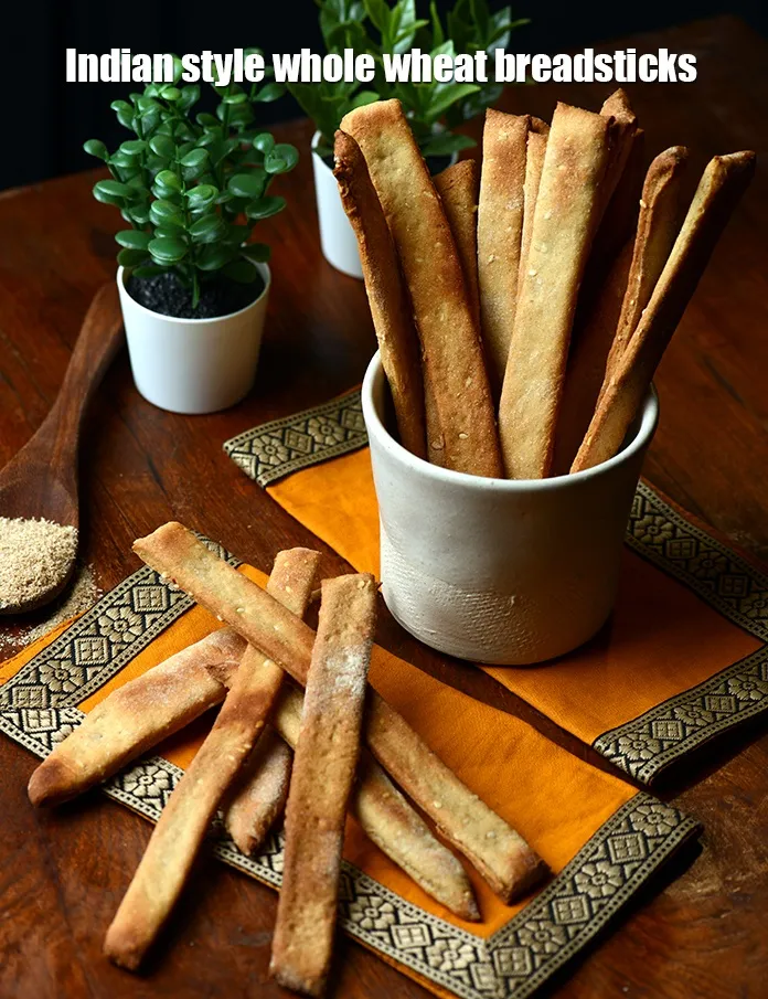Step 29 – Serve <meta charset="UTF-8" /><strong>whole wheat breadsticks | Indian style&nbsp;whole wheat breadsticks | eggless wheat bread …
