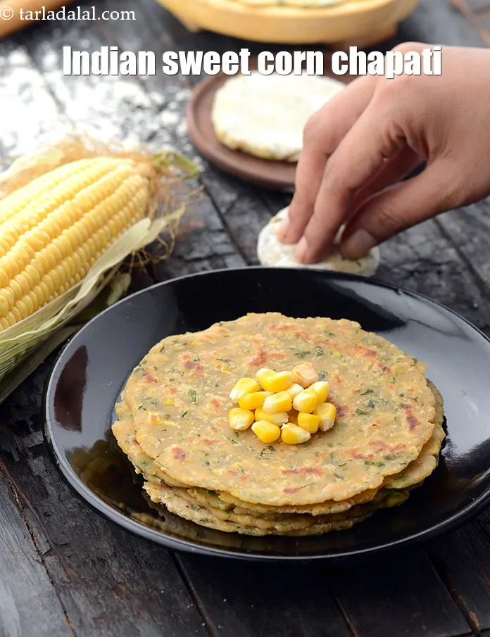 Step 29 – Serve <strong>sweet corn roti recipe | Indian sweet corn chapati | corn cheese roti | …