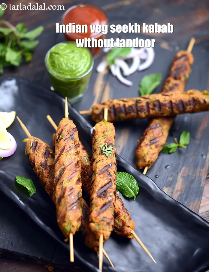 Step 44 – Serve&nbsp;<strong>veg seekh kabab recipe | Indian veg seekh kabab without tandoor | seekh kabab without …