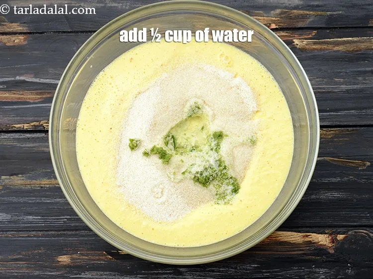 Step 10 – Add &frac12; cup of water.&nbsp;