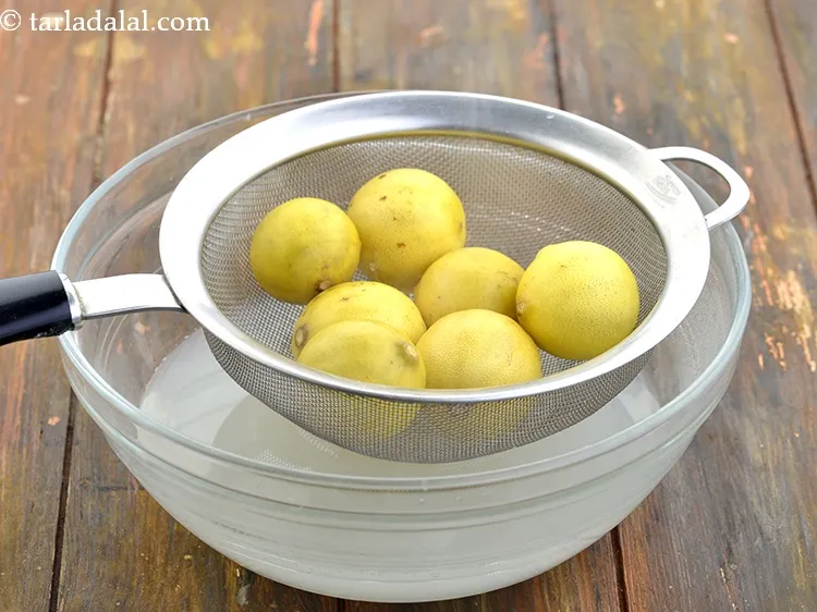 Step 7 – This is how the lemons look after 5 minutes.&nbsp;&nbsp;Drain well.