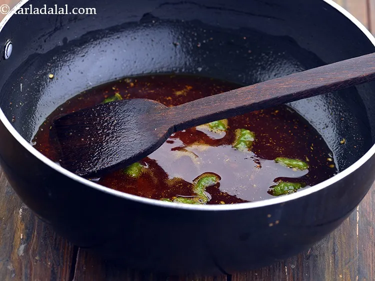 Step 24 – Saut&eacute; on a medium flame for 1 minute.