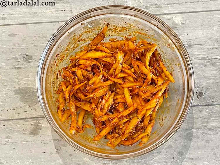 Step 18 – Toss <strong>instant mango pickle | aam ka achar | instant raw mango pickle | Instant …