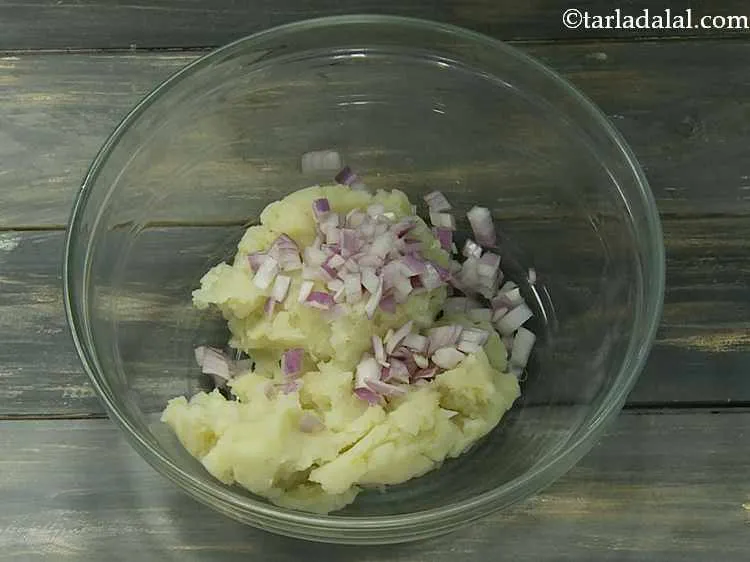 Step 2 – Add the chopped onions.