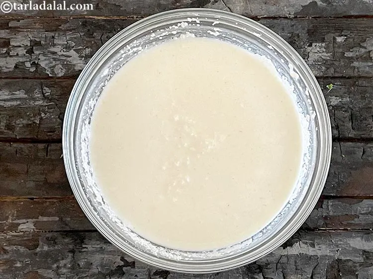 स्टेप 8 – घोल कुछ इस तरह दिखता है।