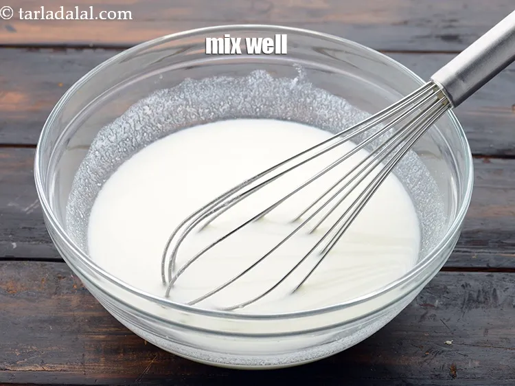 Step 6 – Mix well using a whisk.&nbsp;