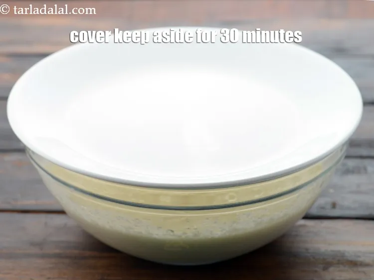 Step 10 – Cover with a lid and keep aside for 30 minutes.&nbsp;