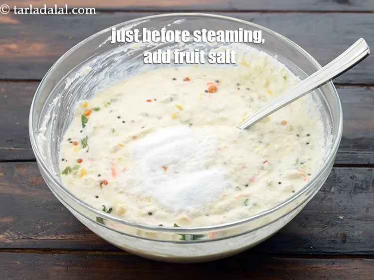 Step 26 – To make<strong> instant veg rava idli recipe | vegetable rava idli with coconut chutney | …