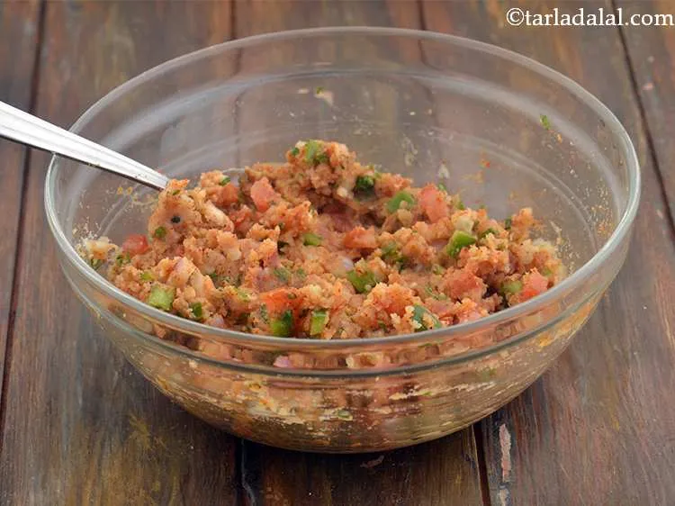 Step 8 – Mix very well and your <strong>instant pav bhaji toast</strong> topping is ready. To make it …