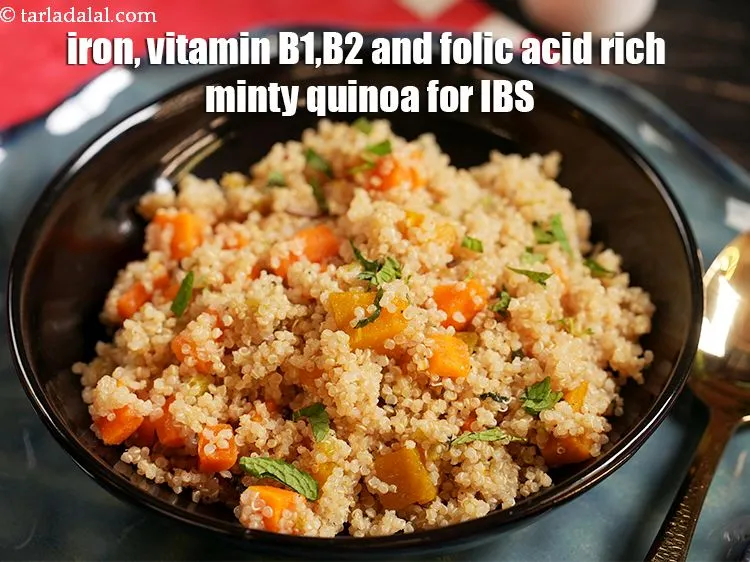Step 25 – <strong>iron, vitamin B1,B2 and folic acid rich minty quinoa for IBS.</strong>