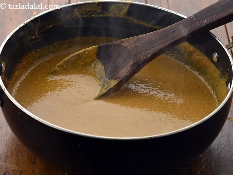 Step 32 – Mix well and cook on a slow flame for 1 minute, while stirring continuously. Stirring …